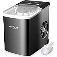 Los mejores  - Máquinas para hacer hielo VPCOK Máquina de hielo- Máquina de cubitos de 2 medidas- Cubitos de Hielo 12kg Ciclo de…